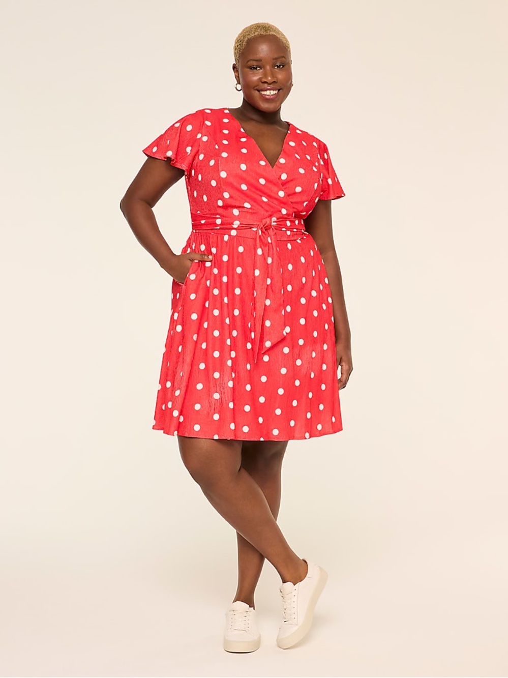 Lane Bryant Red Polka Dot Dress
